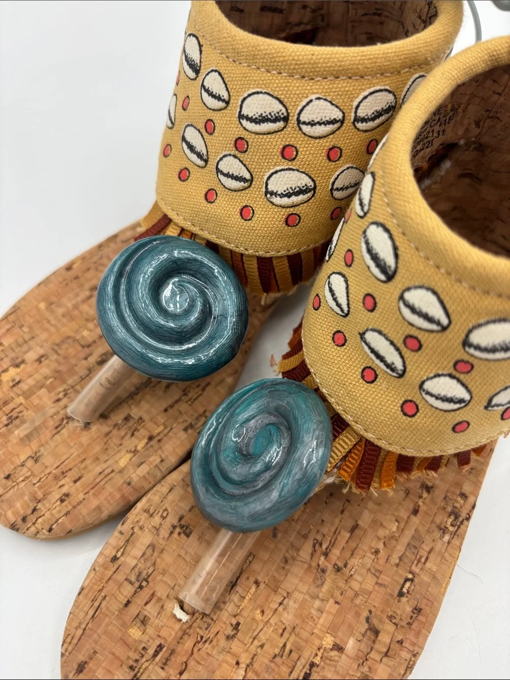 Disney Girl’s Moana Collections Seashell Print Sandals Size 7/8
